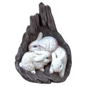 Vintage Easter/Spring bunnies in a tree table decor